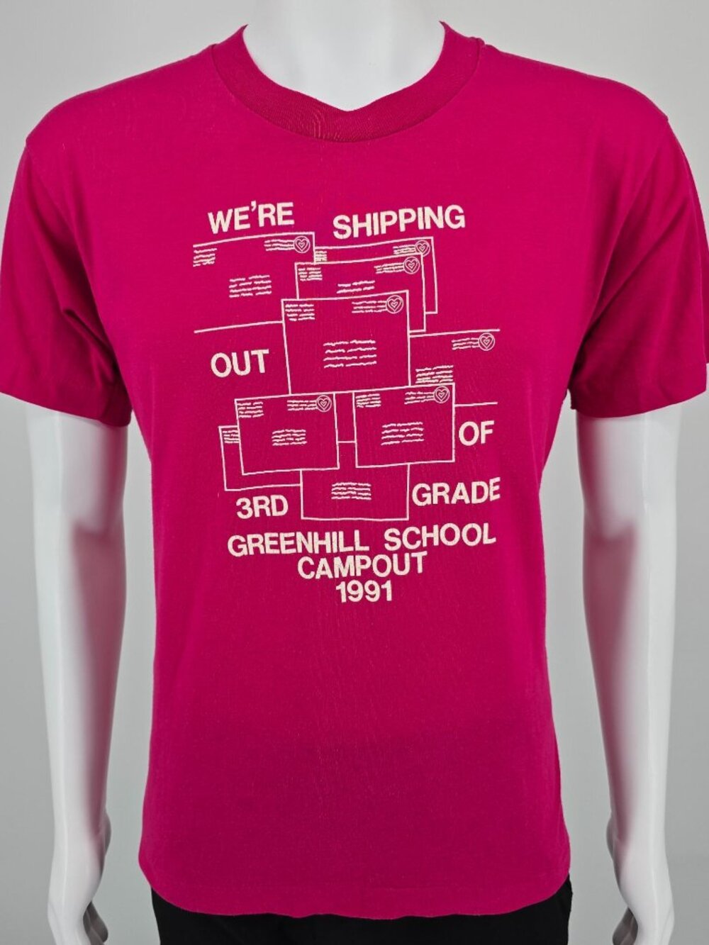 Vintage 1991 Greenhill School 3rd Grade Campout Addison Texas T-Shirt (M/L)